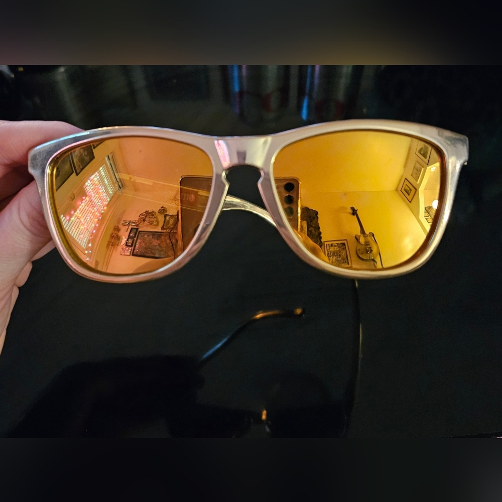 Supreme x Oakley gold frogskin sunglasses